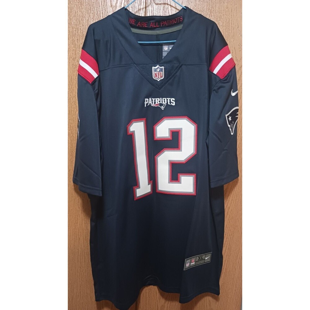 Tom Brady (Nike)-(Patriots)-(Jersey)-(Blue)-(Pre-owned)-(Size-XL)-$100.00 - Picture 1 of 5